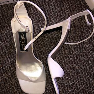Cathy Jean white heels